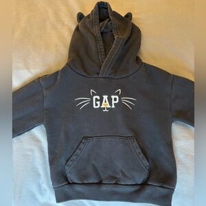 GAP Kids black Hoodie with Cat Ears 3T